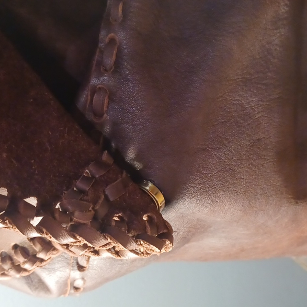 Leather Boho Backpack - image 4